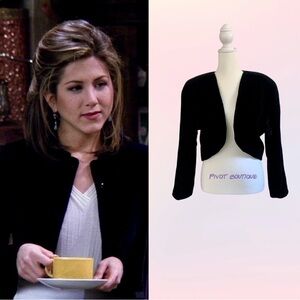 Vintage Black Velvet Bolero Inspired by Rachel Green on Friends